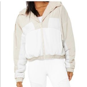 Alo Yoga Women’s Bone White/Cream Duality Reversible Sherpa Jacket
